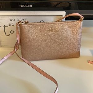 Kate Spade (authentic) rose gold sparkle with matching wallet